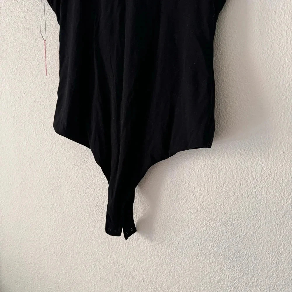 Black Body Suit TShirt Butter Soft Basic Stretch 2X Plus Women’s Trendy NWT - Picture 7 of 10